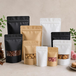Doy-pack Stand-up bags with a zip