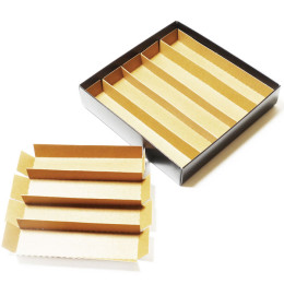 Praline insert kraft cardboard in files