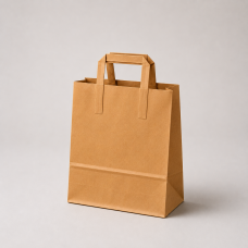 Paper bag with flat handles in kraft paper 260x120x350 mm brown (250-pack)