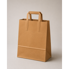 Paper bag with flat handles in kraft paper 320x120x410 mm brown (250-pack)