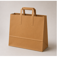 Paper bag with flat handles in kraft paper 450x170x480 mm brown (150-pack)