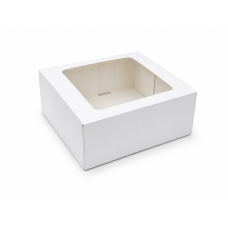 Quick Cake Box 207x192x90 mm window White (15-pack)