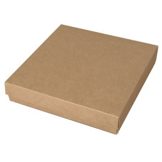 Sober-series box and lid 125x125x32 mm natural brown (100-pack)