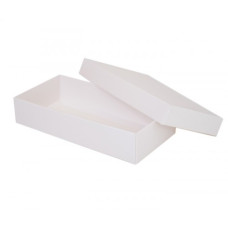 Sober-series box and lid 159x78x32 mm white (100-pack)