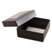 Sober-series box and lid window 78x82x32 mm black (100-pack)
