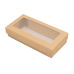 Sober-series box and lid window 159x78x32 mm natural brown (100-pack)