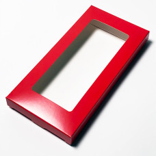 Box for chocolate bars 160x80x15 mm red matt (100-pack)