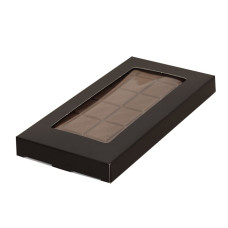 Box for chocolate bars 160x80x15 mm black matt (100-pack)