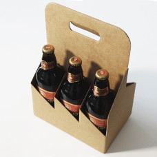 Bottle basket 225x150x320mm natural brown 6 bottles (30-pack)