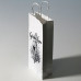 Bottle bag with custom print, twisted handles 150x80x395 mm white (100-pack)