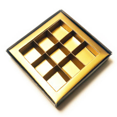 Sample: Praline insert with frame 125x125x19 mm gold 