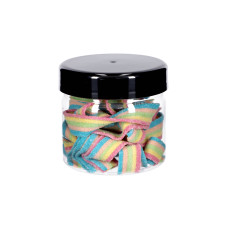Plastic can round with black lid Ø83x70 mm 300ml, 12-pack