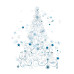 Advent calendar shiny Christmas tree 365x260x35 mm (25-pack)