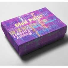 Box with lid Easter Graffiti, 112x82x32/20 mm (100-pack)