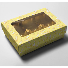 Box with lid Easter Feathers window, 112x82x32/20 mm (100-pack)