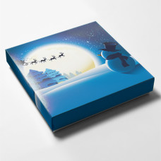Sample: Christmas box Snowman125x125x25 mm (100-pack)