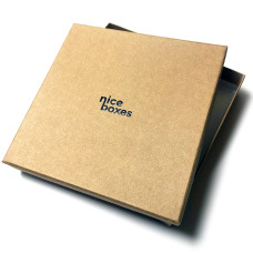 Brilliance box and lid 125x125x30 mm natural brown