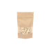 Doypack Standup pouches With window Natural brown 85x50x140 mm 100-pack
